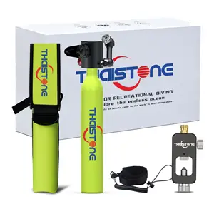 Thaistone diving equipment air tank 0.5 L mini diving tank with breathing valve diving bag long reach gauge and adapter