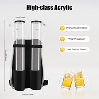 Distributeur de Boissons Créatif en Plastique pour Extérieur, Double Baril Multifonctionnel, Sac à Dos Distributeur de Bière 3L – Promotion Économique