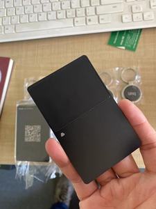 Carte de visite en métal NFC avec demi étiquette en PVC 51*38mm miroir noir mat or/<span class=keywords><strong>argent</strong></span> Tap Go <span class=keywords><strong>puce</strong></span> NFC étanche fréquence 13.56MHz - Product Image 3