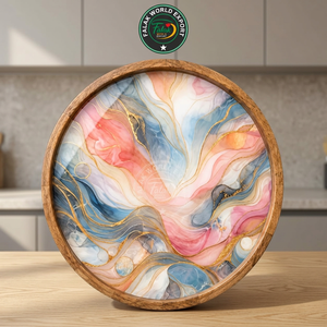 Nuevos Posavasos Cuadrados de Madera de Acacia con Resina Epoxi y Melamina, Ecológicos, Modernos y de Lujo, para Mesa de Comedor - Product Image 5