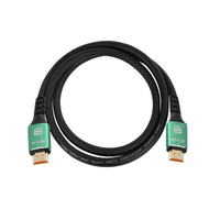 Câble 2.1 8K 60Hz 4K 120Hz 3D HDR 48 Gbps HiFi HDCP pour projecteur, lecteur DVD, voitures, ordinateurs, gaine en PVC vert, 1,5 m