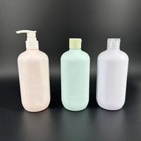 Bouteille soufflée en PE de 400 ml, toucher doux, pour lotion, shampoing, gel douche, soin des cheveux