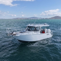 Bateau de pêche en aluminium Gospel Boat Boss 770, yacht professionnel à cabine rapide avec moteur hors-bord pour la pêche en haute mer