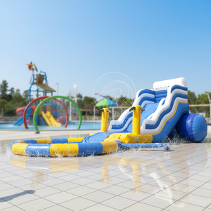 Toboggan aquatique <span class=keywords><strong>gonflable</strong></span> CE Sea Wave, directement de l'usine chinoise, <span class=keywords><strong>jeux</strong></span> de parc aquatique gonflables pour adolescents, pour centres de divertissement - Product Image 2