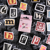 52 autocollants lettres alphabet pour scrapbooking, journal, collage, création de cartes, agenda, carnet, enveloppe, ordinateur portable, coque de téléphone
