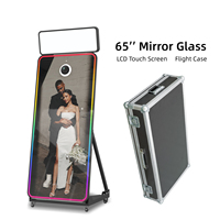 Cabine Photo Miroir Magique Ovale Selfie Personnalisée par le Fournisseur 70 Pouces Libre-Service