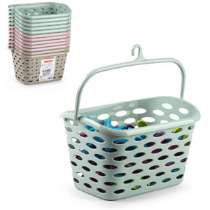 Cestino Porta Mollette in Plastica Colori Assortiti Durevole Riutilizzabile per Organizzazione Domestica - Product Image 1