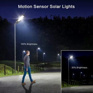 Farola Solar Inteligente de 1600W Súper Brillante con Sensor de Movimiento Remoto, del Anochecer al Amanecer, para Iluminación de Estacionamientos - Product Image 6
