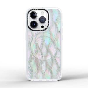 Coques de téléphone transparentes anti-impact 3M en TPU mat, coque de téléphone magnétique en nacre naturelle pour iPhone 16 15 14 13 Pro Max - Product Image 1