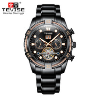 Montre pour homme automatique mécanique, mode décontractée, horloge de luxe, acier inoxydable, étanche, lumineuse, montre-bracelet