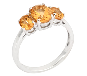 Bague tendance en argent sterling 925 plaqué rhodium avec 3 pierres de zircon de 4 mm et 6 mm, idéale pour les fiançailles, les mariages, les anniversaires, pour femme, à porter au quotidien - Product Image 1