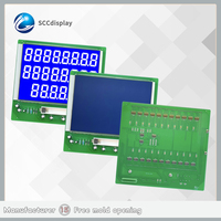 Écrans LCD à 7 segments haute visibilité, fabricant de modules LCD, rétroéclairage négatif HTN pour les instruments de distributeurs de carburant