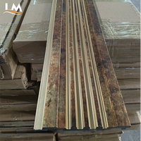 Panneau mural cannelé 3D en polystyrène pour intérieur, texture bois, pour plafond
