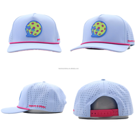 Casquettes de baseball et de golf pour hommes de haute qualité, personnalisées, 5 panneaux, style snapback, trucker avec corde, découpées au laser, performantes et imperméables