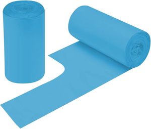 ถุงขยะพกพา Huamaohengchun2-4 แกลลอน จำนวน 60 ใบ ถุงขยะขนาดเล็กแบบหนาสำหรับสำนักงาน สีฟ้า - Product Image 1