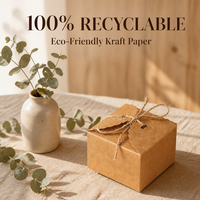Boîte en papier kraft esthétique et luxueuse, boîte cadeau minimaliste à bords festonnés avec ruban, logo personnalisé, emballage de marque privée