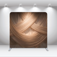 Direct usine 8x8FT Cadre en aluminium pour toile de fond portable en tissu tendu type taie d'oreiller, coloris Crème, Mauve, Tan, pour mariages, fêtes et photographie