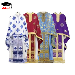 Chasuble de Pastor de Alta Calidad, Diseño Personalizable, Hecha a Mano, de Poliéster Mate, para Mujer, Vestimenta Religiosa Católica <span class=keywords><strong>Cristiana</strong></span>, Dorada - Product Image 2