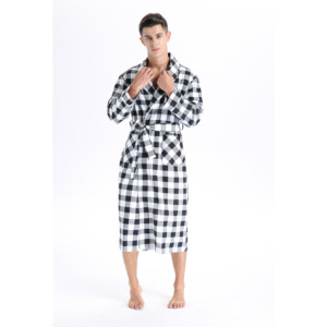 Custom Hotel Spa Bathrobe Long Nightgown Kimono Robe for <strong>Men</strong> and Women 100% Cotton Thermal <strong>Pajamas</strong> <strong>Cheap</strong> Romantic Couple Robe - Product Image 5