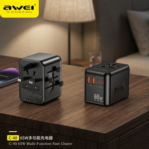 65W Universal GaN Travel <b>Charger</b> 2USB+2 Type-C Camera Mobile Phone Laptop Earphone Supports PD QC3.0 ABS Wall - Product Image 2