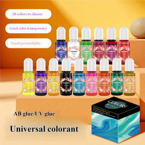 Pigmento de resina epoxi en 30 colores de 10 ml, pigmento de resina líquida altamente concentrado para la fabricación de joyería DIY. - Product Image 3