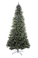 Árbol de Navidad Artificial Verde de Plástico Personalizado Treesmas de 100 Pulgadas con 1150 Luces, 1927 Puntas de PVC, Uso Interior/Exterior, Soporte Metálico Pequeño