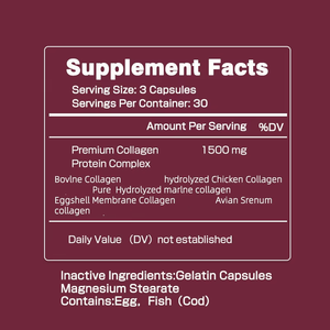 Cápsulas de Colágeno Múltiple de Marca Privada OEM con Complejo de Proteínas de Colágeno, Suplemento para una Piel Saludable y Fortalecimiento Óseo - Product Image 2