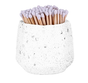 Tarro de hormigón blanco al por mayor para hacer velas, soporte de cemento para guardar fósforos o lápices, decoración del hogar - Product Image 1