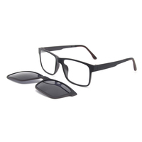 Lunettes de soleil rétro 2-en-1 pour femmes, style œil de chat, polarisées, à clipser sur monture optique, avec protection UV400