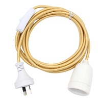 Cordon d'alimentation australien avec interrupteur, câble en tissu australien, douilles B22 E27 E14, ensembles de fils électriques, pièces de rechange pour lampes suspendues