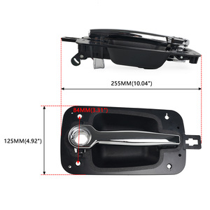 Car Exterior <b>Door</b> <b>Handle</b> Black ABS Universal Fit 255mm x 125mm <b>Replacement</b> Part For Truck Repair - Product Image 1