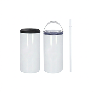 USA stock Stainless Steel Vacuum Insulated 16oz 4 in 1 Tumbler with Lid Travel Mug Double Wall Minimalist Design - Product Image 1