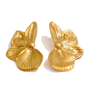 JINYOU 946 Exquisite Edelstahl vergoldete Ohrringe 3D Design Wasserdichte Drop Dangle Ohrringe als Geschenk - Product Image 1