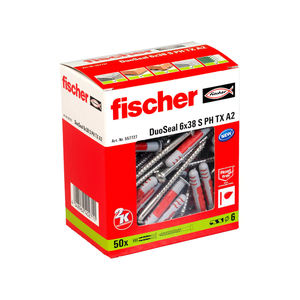 Tapones de sellado Fischer DuoSeal de 6mm con tornillo de acero inoxidable (50 uds) - Product Image 5