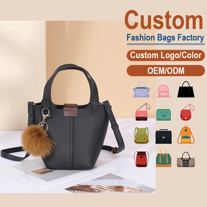 Full-Grain <b>Leather</b> Mini Bucket Bag, OEM/ODM Custom, Women's Crossbody & Handheld <b>Purse</b> - Product Image 2
