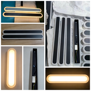Lampes murales LED modernes d'extérieur étanches à énergie solaire, lumière décorative pour jardin, porte d'entrée, villa, cour - Polycarbonate - Product Image 5