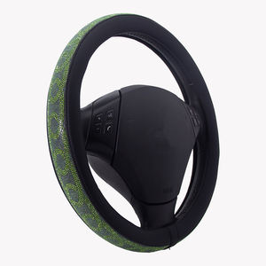 Housse de <span class=keywords><strong>volant</strong></span> en strass tendance, taille universelle, antidérapante, en <span class=keywords><strong>cuir</strong></span>, pour l'amélioration de l'intérieur de la voiture - Product Image 4