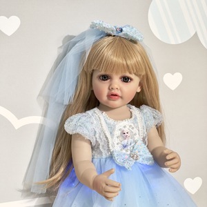 Muñeca Yeezwood Function Music <span class=keywords><strong>de</strong></span> 55 cm, <span class=keywords><strong>en</strong></span> Oferta, con Apariencia <span class=keywords><strong>de</strong></span> la Princesa Elsa, Linda Muñeca Reborn Grande para Niñas, Juguete para Bebés, Compañera <span class=keywords><strong>de</strong></span> Juegos Realista para Manualidades - Product Image 3