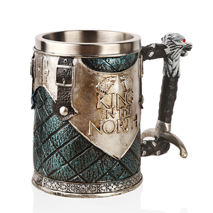 Taza Creativa <span class=keywords><strong>de</strong></span> Resina con Revestimiento <span class=keywords><strong>de</strong></span> Acero Inoxidable, Taza <span class=keywords><strong>de</strong></span> Café, Taza <span class=keywords><strong>de</strong></span> Agua, Rey del Norte, Grifo, Taza 3D - Product Image 5