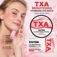 Masque éclaircissant pour les yeux à l'acide hyaluronique, à la niacinamide et à la caféine, patchs hydrogel éclaircissants pour le contour des yeux à l'acide tranexamique (TXA)