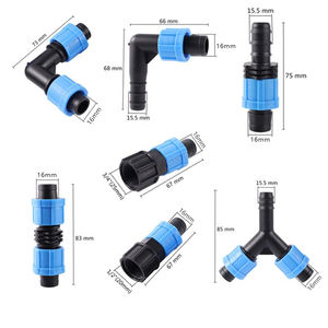 1/2 3/4 дюймовой внутренней резьбой и DN16 капельный шланг фитинги для полива и орошения прямо локоть тройник соединитель капельной ленты - Product Image 2