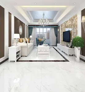 Китайский популярный дизайн, напольная фарфоровая плитка 600x600 с мраморным белым цветом