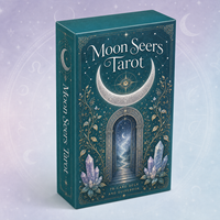 Cartes de Tarot Moon Seers Écologiques Personnalisées 78 Pages, Jeu d'Oracle avec Guide, Impression à Bords Dorés/Argentés, Emballage pour l'Énergie