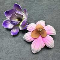 Bunga Magnolia PU Besar Buatan 13cm Hiasan Kepala Bunga Kapok