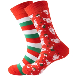 Chaussettes en coton tricotées <span class=keywords><strong>fantaisie</strong></span> de haute qualité pour l'automne et Noël, motif jacquard Père Noël et sapin de Noël, amusantes, séchage rapide pour les fêtes - Product Image 6