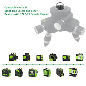 מתאם ברמת לייזר מתכת בסיס מסתובב 360 מעלות לחצובה ברמת לייזר אופקית MT2 מיקרו-התאמת סיבוב עדין - Product Image 6