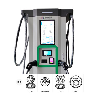 Principales fabricantes de China: Nueva estación de carga rápida de 50kW/150kW de alta potencia trifásica con doble pistola CCS Chademo para vehículos eléctricos, nivel 3, con pago con tarjeta de crédito. - Product Image 2