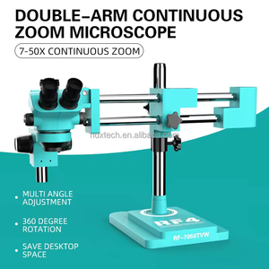 RF4 RF-7050TVW 7-50X Microscope à zoom continu à double bras Microscope de réparation de téléphone à rotation de 360 degrés - Product Image 2