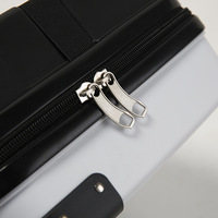 Petite valise à rayures en plastique de 14 pouces pour femme, avec fermeture éclair, poignée supérieure, légère, idéale pour les voyages, cadeau
