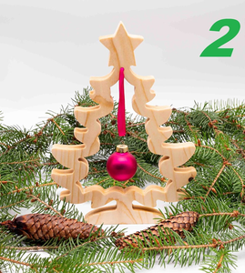 Arbre de noël en bois bois naturel accessoires pour la maison décor de chambre dessus de table arbres de noël décorés - Product Image 4